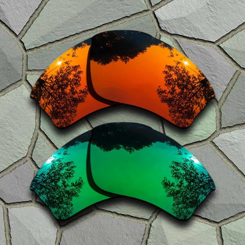 

Red Orange&Jade Green Sunglasses Polarized Replacement Lenses for Oakley Half Jacket XLJ