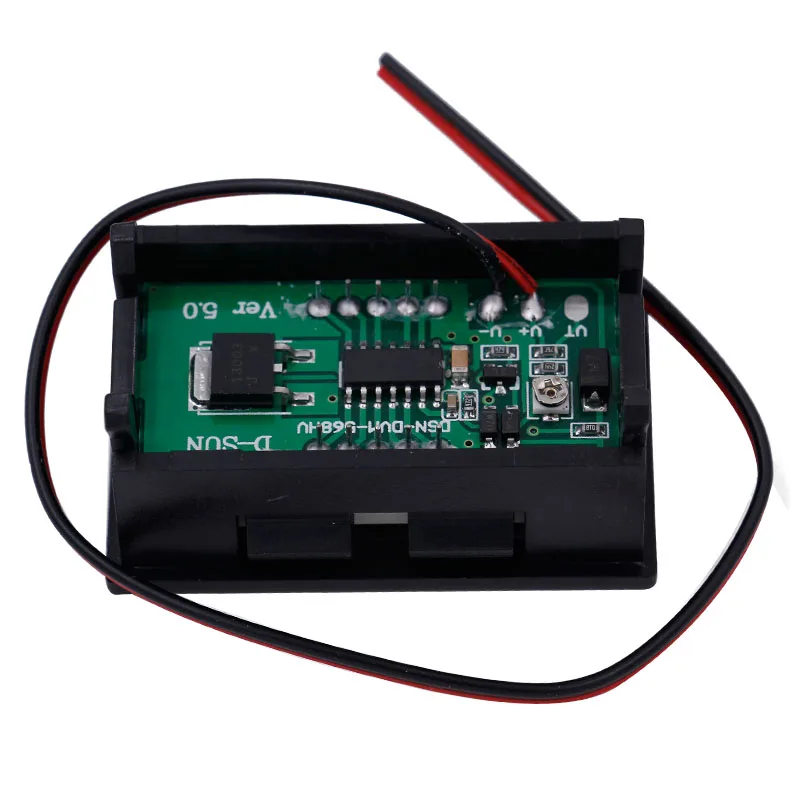 Panel LED Merah Digital Mini Dua Kawat Voltmeter DC 5V Ke 120V Tegangan Tester Volt Meter untuk Mobil Diskon 10%