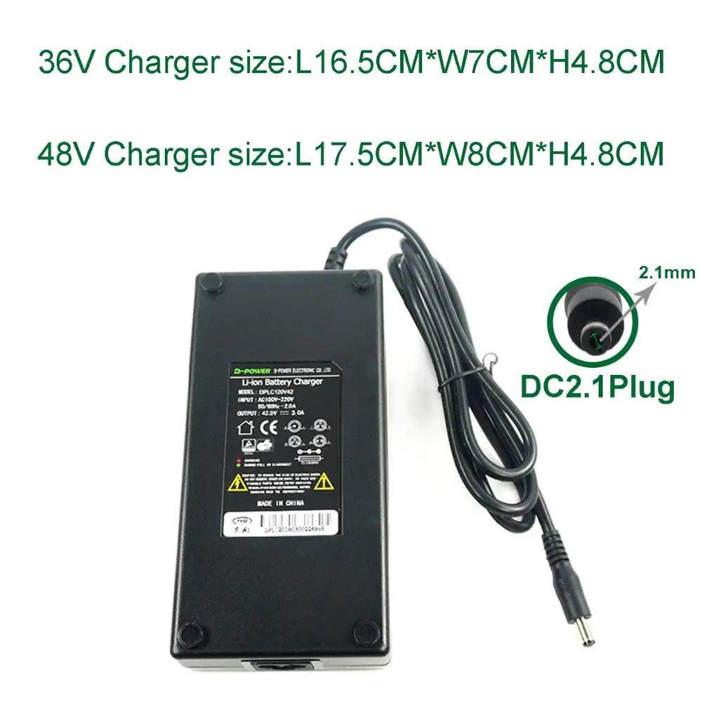 D Power Charger Output 36V 48V 2A 3A AU UK EU US Stable High Quality Li-ion Battery Charger Ebike Battery Charger