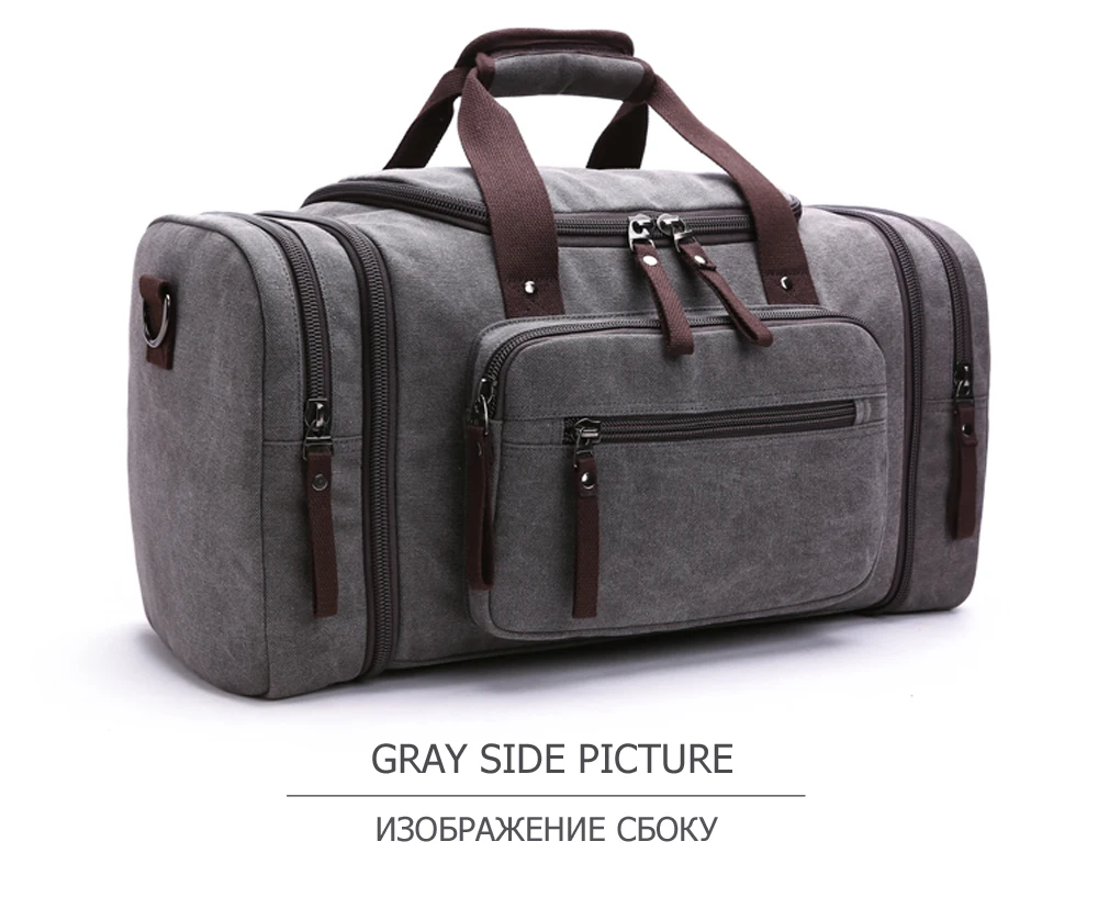 MARKROYAL Canvas Travel Bag Large Capacity Carry-on Luggage Bag