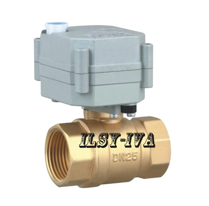 1'' NPT/BSP brass electric ball valve,DN25 AC/DC9~24V two way  motorized water valve