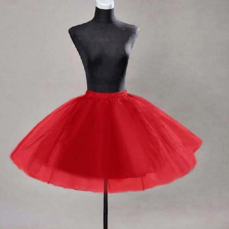 Enagua corta de crinolina sin aro para niña, falda de tutú, vestido de baile de línea A, ropa interior de jupon, 2021