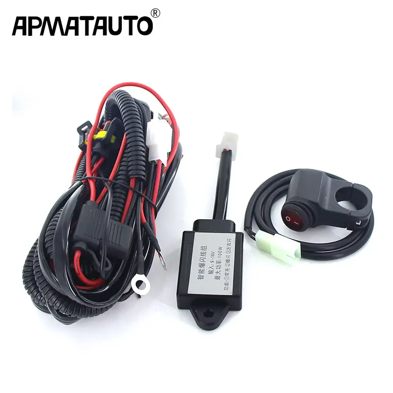 1set Motorcycles LED Fog Light Wiring Harness Relay Wire For BMW R1200 GS/ADV F800GS Motorcycle Fog Led Light + Flash controller