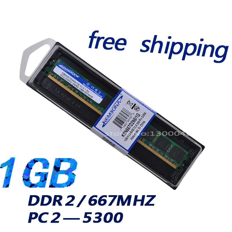 

KEMBONA Brand New Sealed DDR2 667Mhz PC2 5300 DDR2 1GB for Desktop RAM Memory / Free Shipping!!!