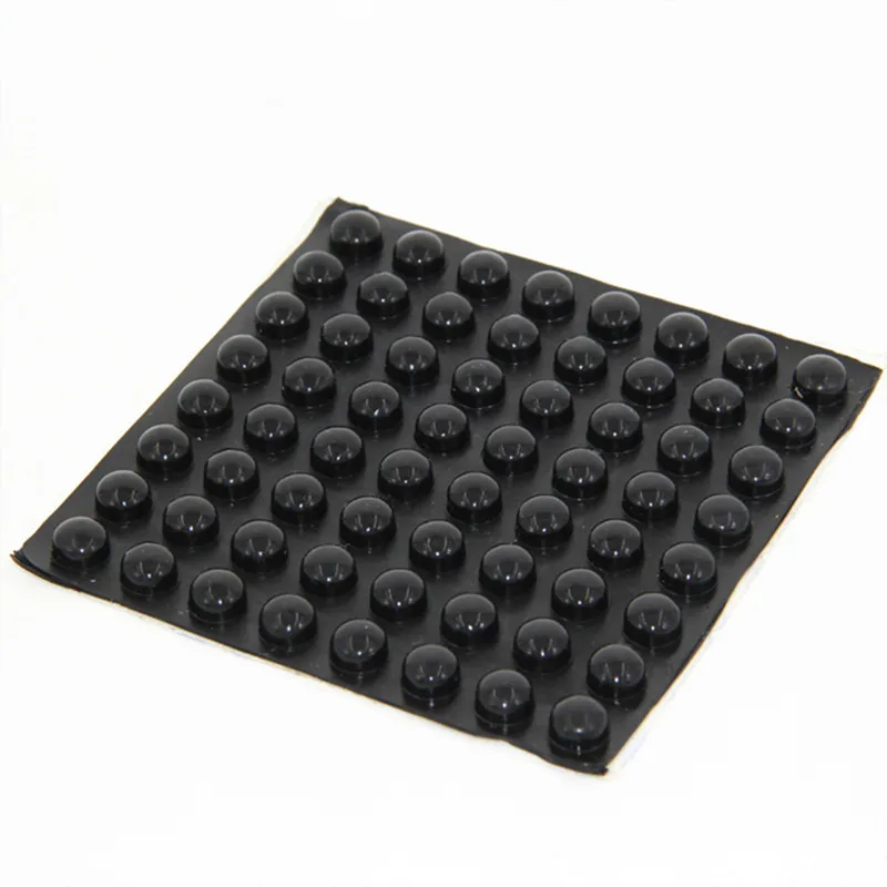 128pcs 10mm x 5mm clear black self adhesive soft anti slip bumpers silicone rubber feet pads great silica gel shock absorber