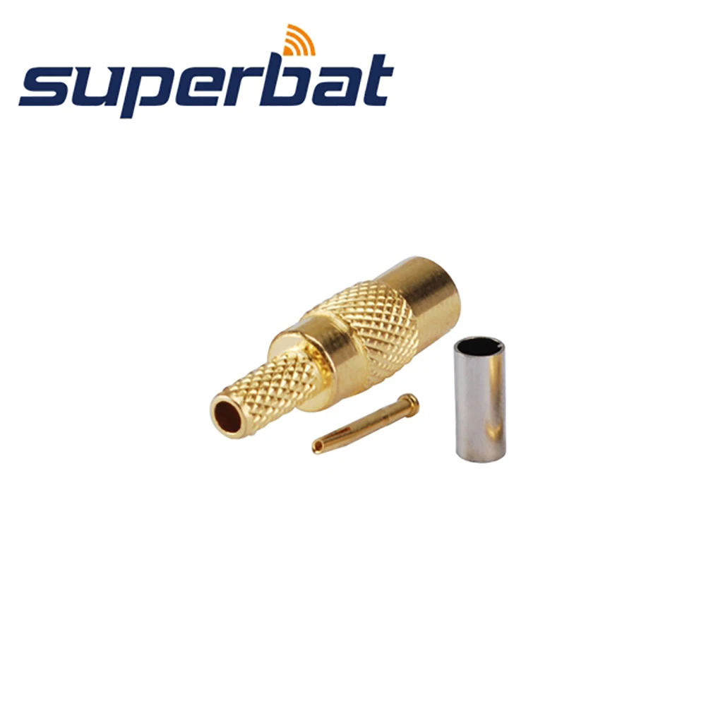 Superbat – connecteur Coaxial RF femelle à sertir MCX, 10 pièces, pour câble RG174 RG316 LMR100