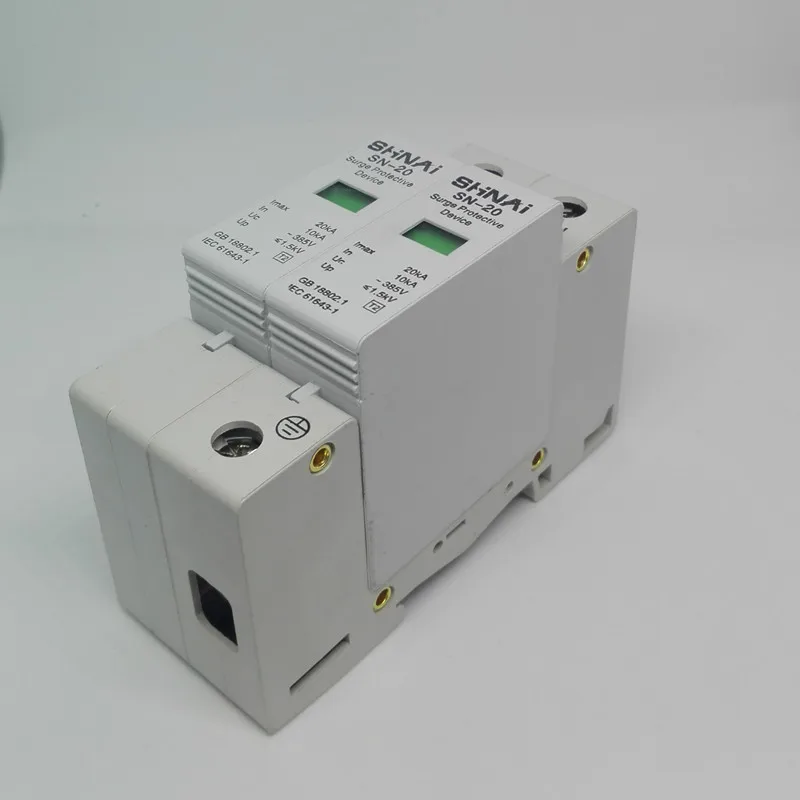 SPD 10KA-20KA 1P+N 2P surge arrester protection device electric surge protector D ~385V AC