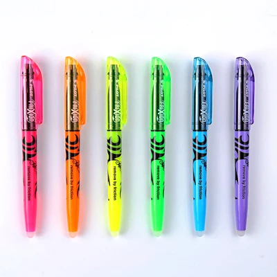 Pilot FriXion Erasable Markers 6pcs Pastel Highlighters Soft Color Erasable Pen Kawaii Stationery Scrapbooking Pens For School view 6