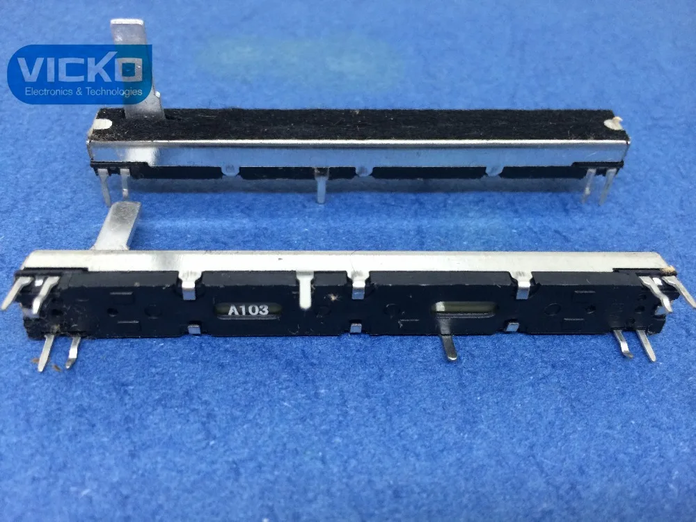 Straight Slide Double Fader for Soundcraft EFX8 Fader 75mm 7.5cm A10K  A10Kx2 potentiometer stroke 60mm handle 15mm switch