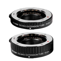 Viltrox DG-M43 ์๋ ์ด์ AF ๋งคํฌ๋ก ์ฐ์ฅ ํ๋ธ, ๋ ์ฆ ์ด๋ํฐ ๋ง, ๋ง์ดํฌ๋ก M4/3 MFT ์ฌ๋ฆผํธ์ค E-P1 E-P2 ํ๋์๋์ฉ, 10mm, 16mm