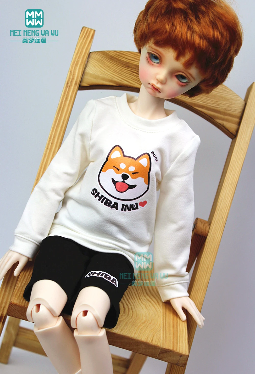 

BJD accessories doll clothes for 1/4 BJD MSD doll fashion wild sweatshirt fit Boy and girl