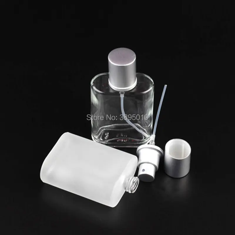 30ml Silver Gray Cap Frosted Glass Spray Perfume Bottle Glass Automizer Refillable Bottles F1149