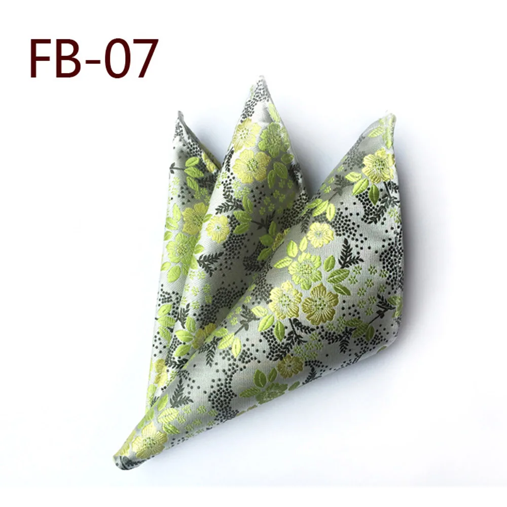 Men Bright Color Floral Print Pocket Square Hanky Wedding Party Handkerchief BWTHZ0319