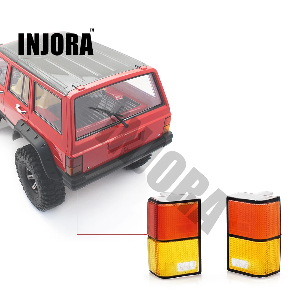 INJORA 2Pcs Tail Light Cover for 1/10 RC Crawler D90 Axial SCX10 90046 90047 Car Shell Body