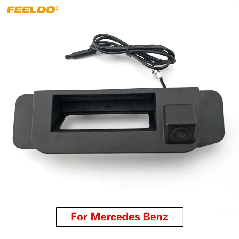 

FEELDO 1Set Car Trunk Handle Backup Rearview Camera for Mercedes Benz W205 C-class 2015 2016 Reverse Camera