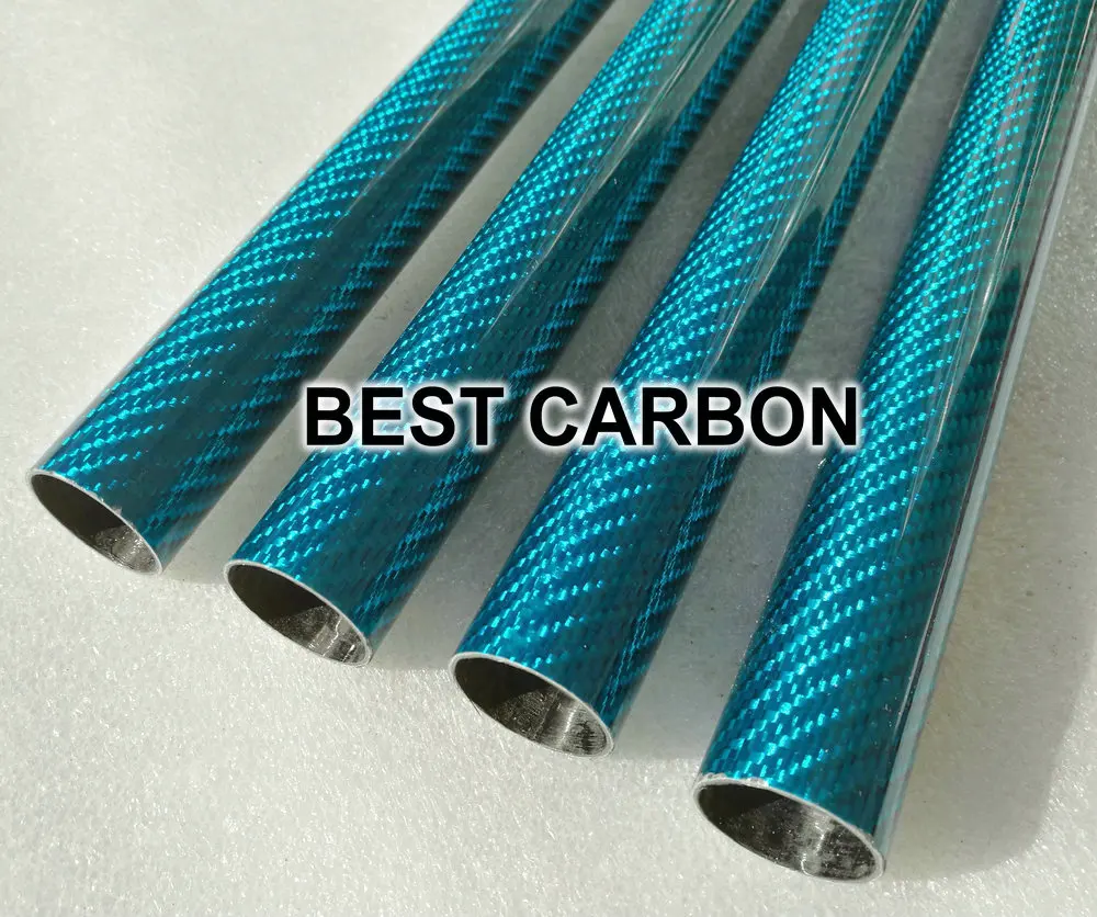 FREE SHIPPING OD25mm , ID23mm, Blue, Red, Silver Colorful Carbon fiber Wound Tube,Carbon fiber tube, CFK TUBE , ROHRE