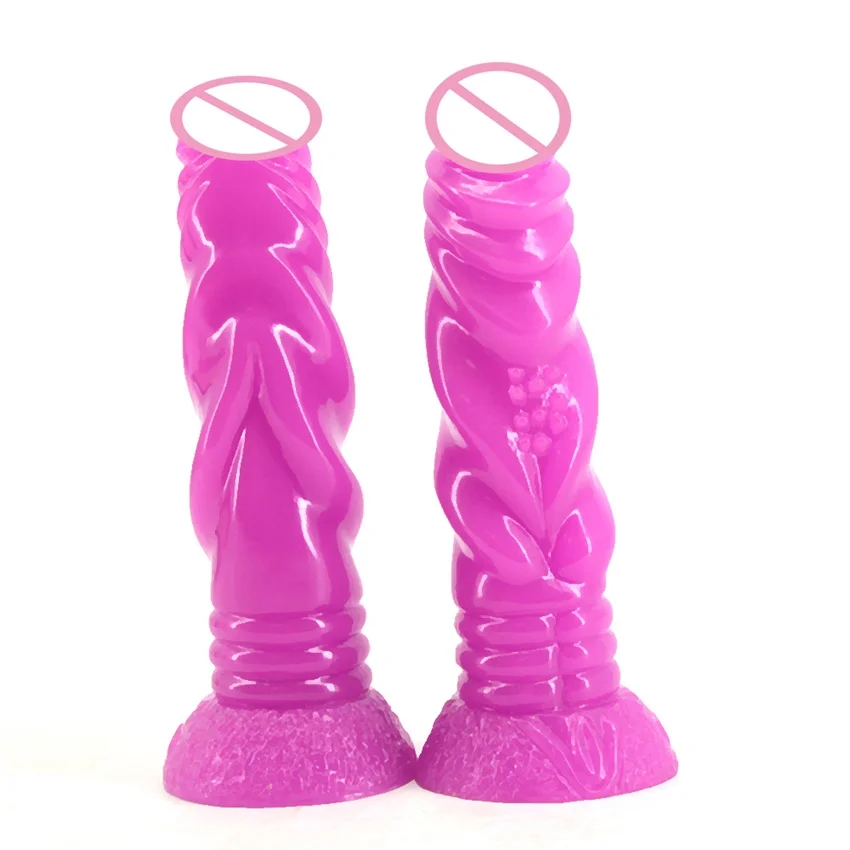 MLSice Big Soft Anal Horse Animal Wolf Dildo Extremely Long Dog Canine Penis Realistic Suction Cup Dick Sex Toys Dong for Women