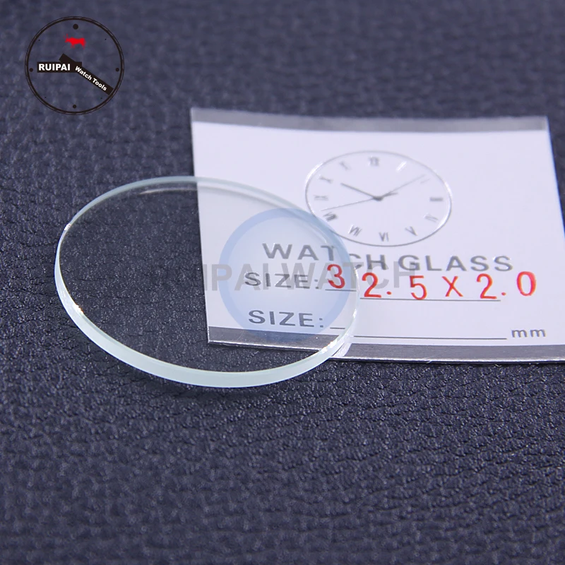 Wholesale 6pcs/lot 30mm to 32.5 mm Assort size Watch Glass Crystal 2mm thickness Flat Watch Glass