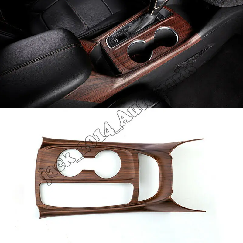 Fit for Chevrolet Equinox 2018 ABS Peach wood grain Interior Gear box Panel Cover Trim