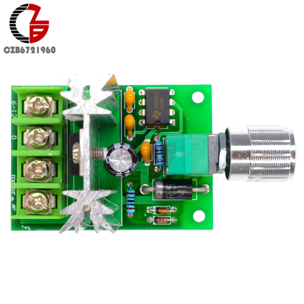 High Power Voltage Regulator 6A 6V-12V PWM DC Motor Speed Controller Regulator Board Power Controller Control Switch Board