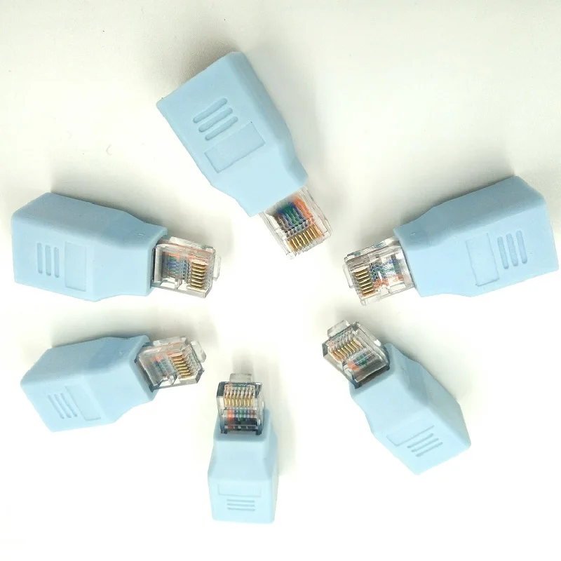 TINMUNN 1:8 RJ45 CAT5 CAT5E شبكة موصِّل إيثرنت ذكر إلى أنثى مهائي كابلات محول إيثرنت جديد شحن مجاني