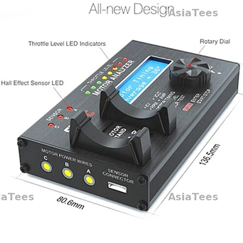 SK-500020 Brushless Motor LCD Analyzer Tester Vehicles & Remote Control Toys Connectors/Wiring