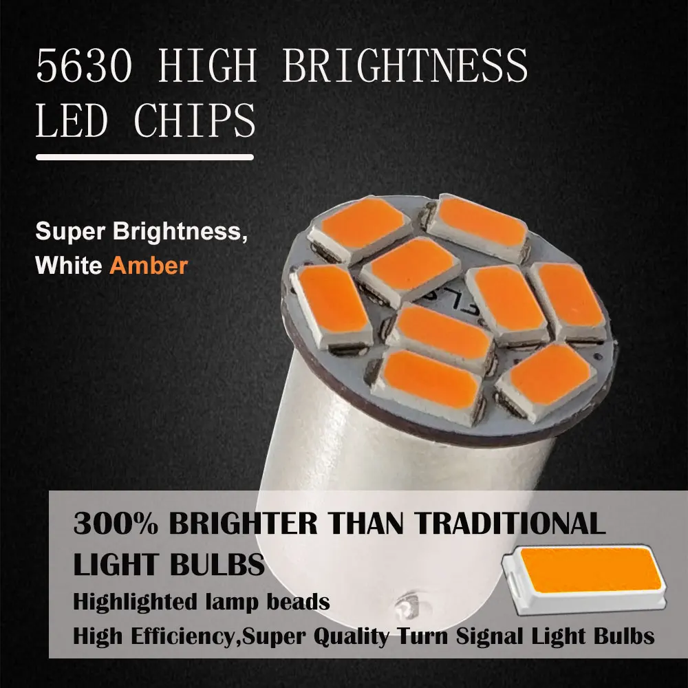 10pcs BA15S 5630 9SMD LED P21W 1156 Led Lamp S25 R5W LED Car Bulbs Turn Signal External Lights Car Light Source Parking 12V