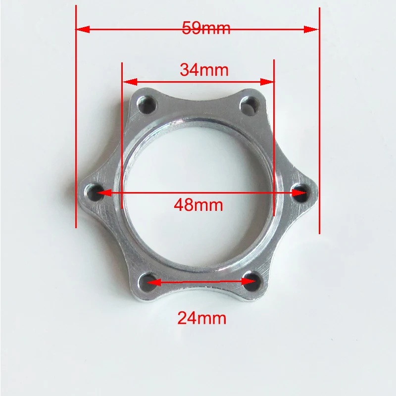 48mm Metric Positive Thread Disc Brake Adapter Flange Electric Scooter Flange MTB Bike ATV Electric Bicycle Accessories