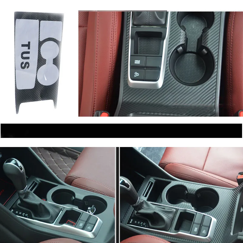LENTAI Decals Gear Panel Auto Accessories Carbon Fiber Interior Stickers Car Styling Decoration For Hyundai Tucson 2015