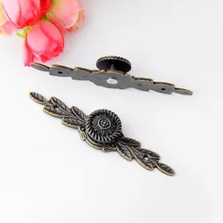 Free Shipping 5PCs Furniture Handle Leaves Carved Kitchen Cabinet Drawer Door Knobs Handle Bronze Tone 83x19mm J2830