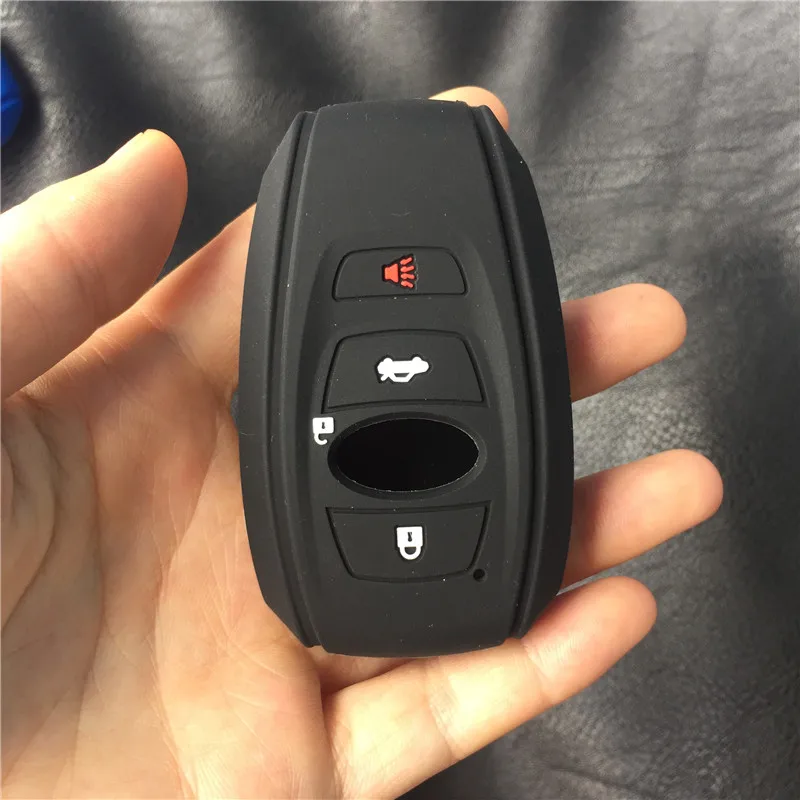 Silicone rubber car key case cover for subaru Legacy impreza forester xv trezia BRZ wrx levorg 3button key case