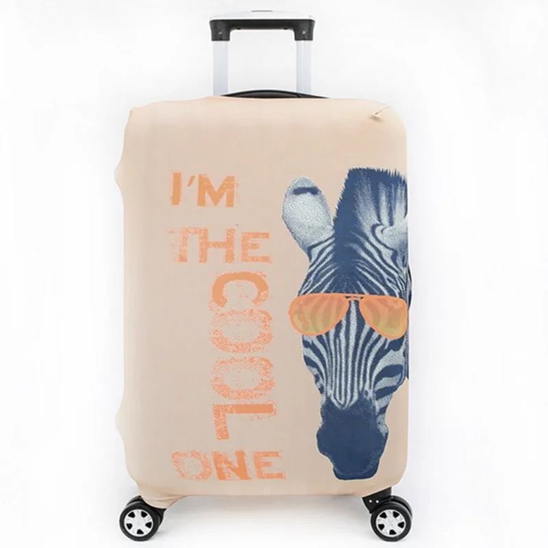 Travel on Road Luggage Cover Cartoon Animals Elasticity Protective Suitcase cover Travel Trolley case Dust cover for 18 30 inch