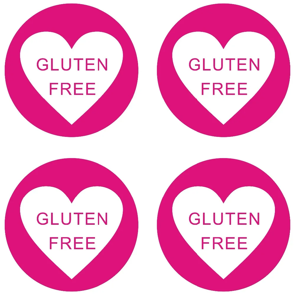 new! Gluten Free Allergy Safe Culinary Label Stickers Food label 2.5cm 200pcs Free shipping