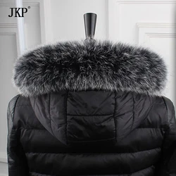 100% Natural Real Fox Fur Collar Women Scarf Winter Coat Neck Cap Long Warm Genuine Real Fur Scarf 12-31