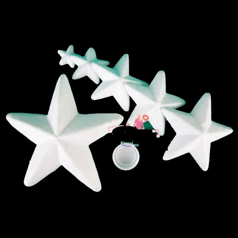 2/10/100pcs Christmas Ornaments Stars Modelling Polystyrene Styrofoam Foam Ball DIY Craft Kids Gifts Christmas Party