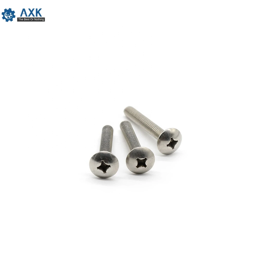 10/50X M2 M2.5 M3 M4 M5 M6 M8 304 A2-70 stainless steel JISB1111T Phillips Truss Head Large Flat Round Cross Screw Bolt L=3-80mm