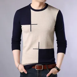2024 Autumn Casual Men's Sweater O-Neck Slim Fit Knittwear Mens Sweaters Pullovers Pullover Men Pull Homme M-3XL