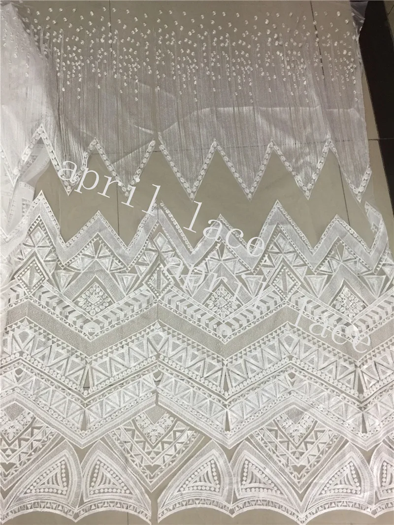 stock F013# 5yards/BAG offwhite french embroidery luxury pattern design net tulle mesh lace  for sawing/wedding/occasion