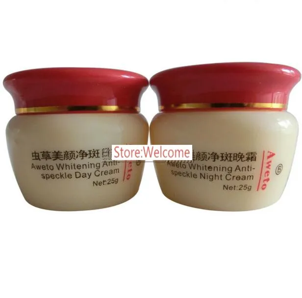 Chinese 2024 Whitening  Day Night Cream Set Melasma Dark Age Dark Spots Freckle Remover Skin Lightening Skin Care