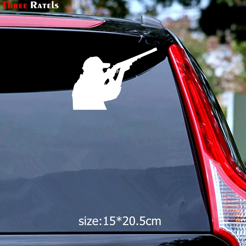 Three Ratels TZ-1475#15x20.5cm Wild Goose Hunter Car Stickers Funny Auto Sticker Decals