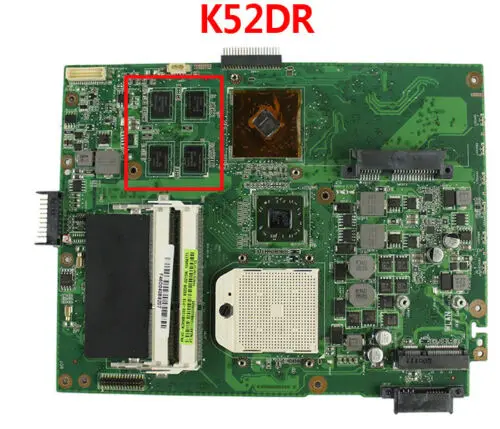 

For ASUS K52DR Motherboard A52DE K52DE A52DR K52D Mainboard 4 Memory Video Card 60-N3CMB1300-D09