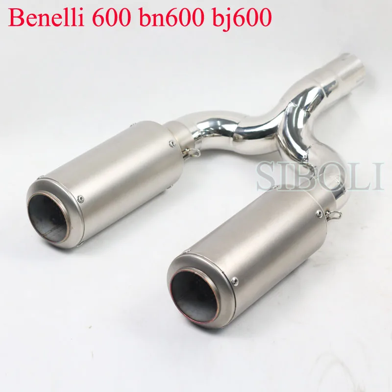 

bn600 bj600 Motorcycle Full System Exhaust Pipe With Link Pipe Exhaust Muffler DB Killer For Benelli 600 bn600 bj600 BN002