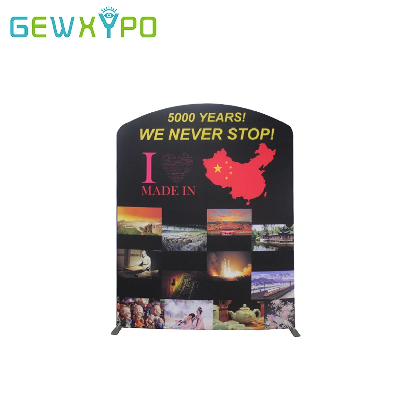 10ftX10ft Booth Advertising Easy Fabric Cover Banner Aluminum Tube Display Wall With TV Stand And Hard Case Podium (Include All)