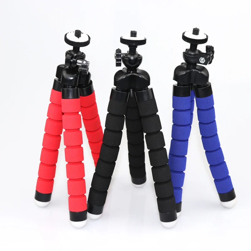 Mini Flexible Sponge Octopus Tripod for iPhone Samsung Xiaomi Huawei Smartphone Tripod Stand Holder for Gopro Camera DSLR Mount