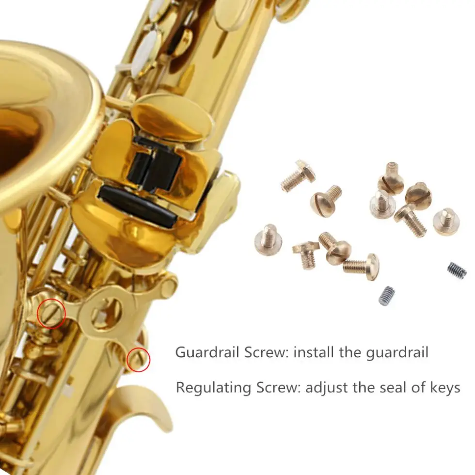 92pcs Saxophone Repair Parts Set Complete Tools Saxophone Key Roller Reed Screws Needle Wind Instrument Repair Kit
