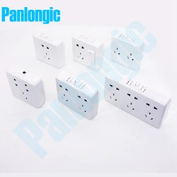 Surface Mounted Pure White 86 Type Wall Socket Panel Outlet Electric 10A Electrical Plugs Sockets with 2 Holes & 3 Holes