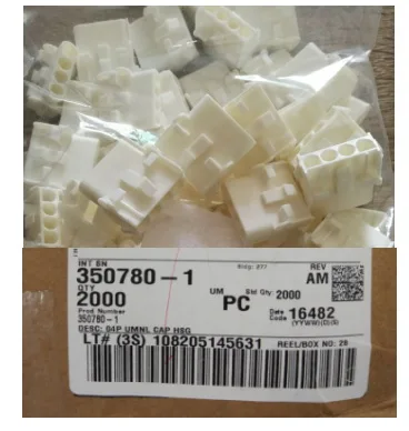 350780-1 CONN CAP 4POS 94V-0 UNI-MATE TYCO housings TE AMP housings connectors terminals 100% new and original parts