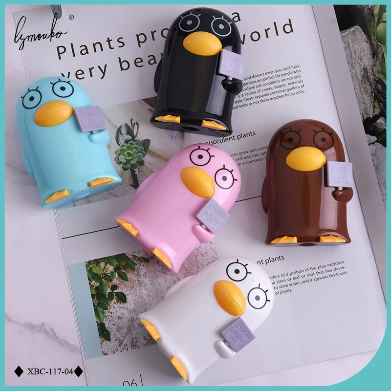 

Lymouko New Design Cute Penguin Duck with Mirror Container Contact Lenses Box for Kit Women Girl Gift Contact Lens Case