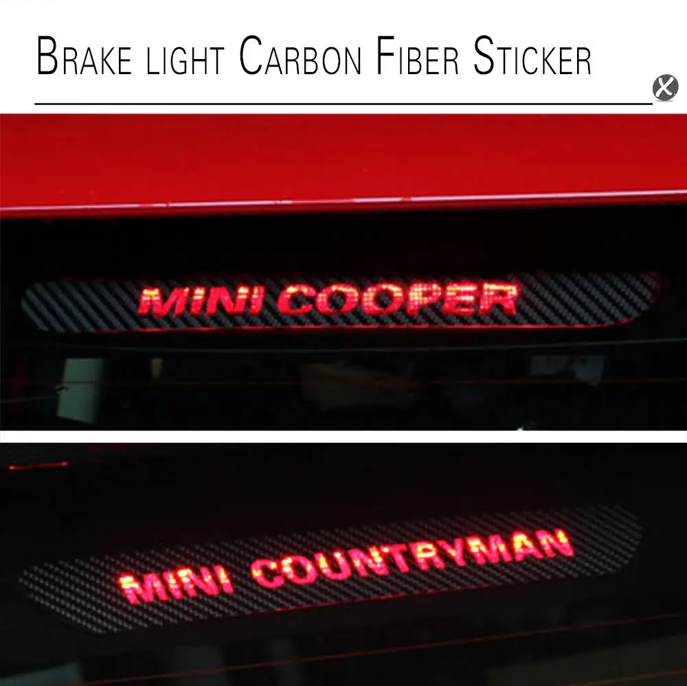 High Mounted Stop Lamp Brake light imitation carbon fiber Decoration Graphics Sticker For Mini Coope countryman hardtop  R56 R6