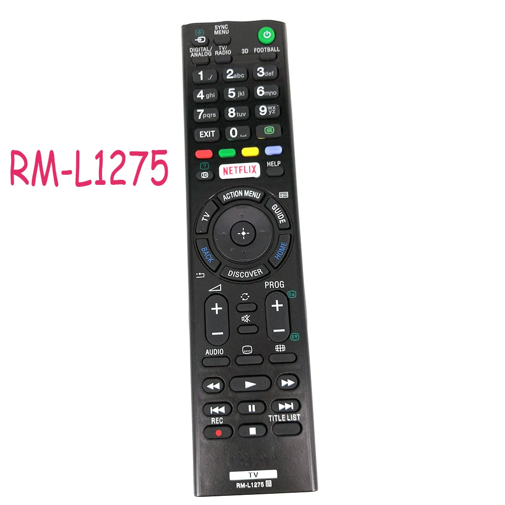 

New Replacement RM-L1275 Remote Control For Sony LED TV NETFLIX 3D Football Fernbedienung For RMT-TX100D TX102D TX200E TX300E